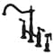 Kingston Brass KS1270PKLBS Duchess Bridge Kitchen Faucet W/ Brass Sprayer, Matte Black KS1270PKLBS - alternate 1